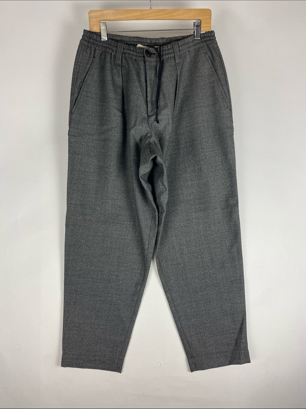 Marni Tropical vignin wool Trousers Men 48 IT Pleated Relaxed Fit Pant Drawstrin